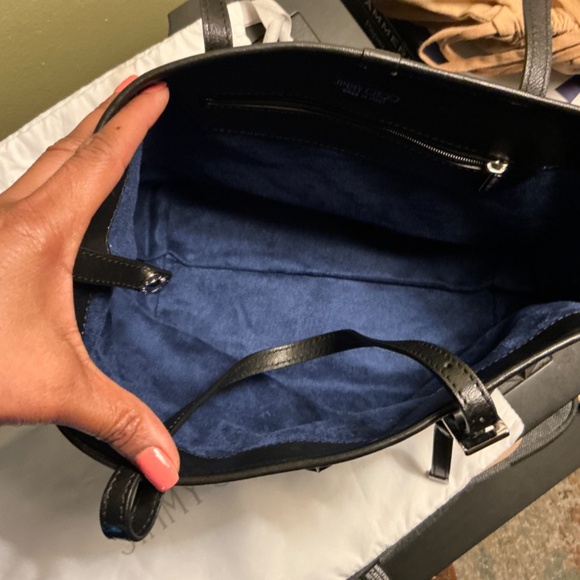 Jimmy Choo Calfskin Sasha Mini Star & Square Studded Tote - Picture 5 of 9